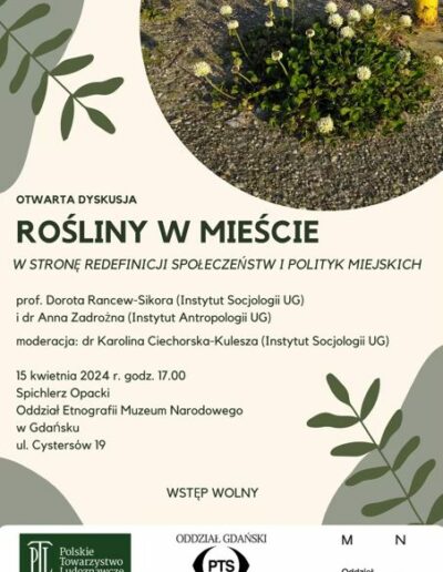 Rośliny w mieście: Otwarta rozmowa 15 kwietnia